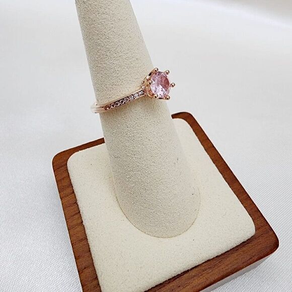 Pandora Sparkling Crown Solitaire Ring Size 8.5 - Picture 6 of 8